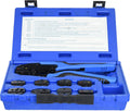 Ratcheting Terminal Crimping Kit with 9 Quick-Change Die Sets for Auto Applications