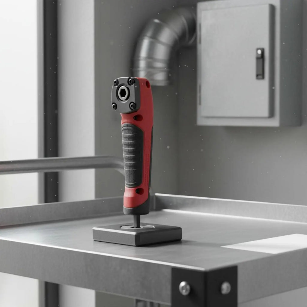 Angled Screwdriver Adapter High Rotational Force Angled Bit Holder 90 Degree Hex Socket Adapter Compact Hand Tool Non-Slip Grip