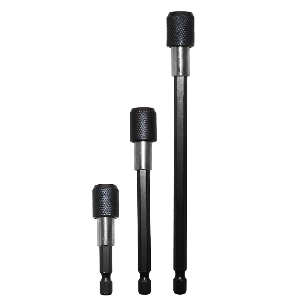 3PCS 1/4 Inch Hex Shank Quick Release Magnetic Self-locking Extension Rod Electric Drill Driver Quick Transfer Rod Extension Rod