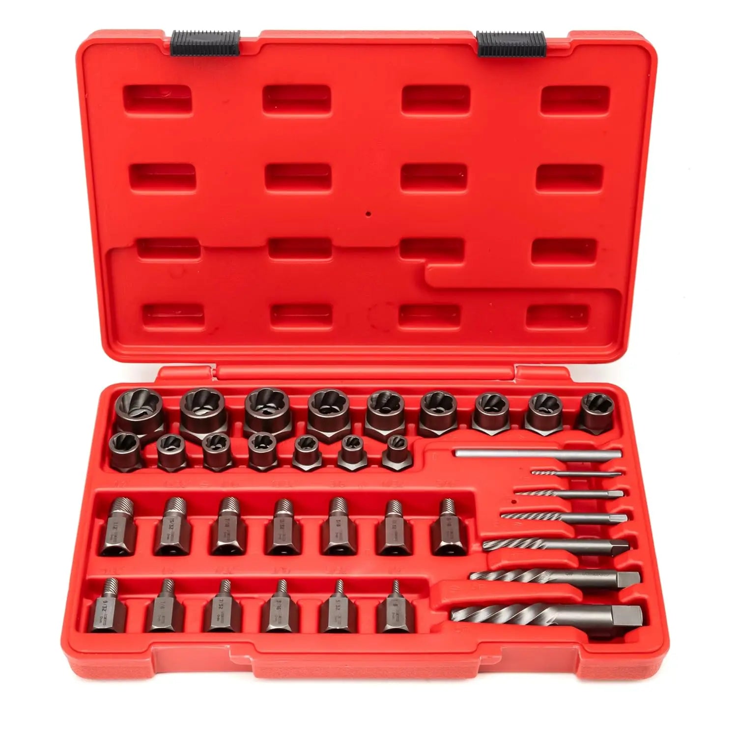 36-Piece Stripped Bolt Extractor Socket Set, Deep & Shallow, CR-Mo, 3/8 Dr., Rounded Nut Remover