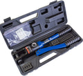 12 Ton Hydraulic Crimping Tool with 9 Standard Dies, Crimps 8AWG to 4/0 AWG, Hardened Steel Construction for Durability