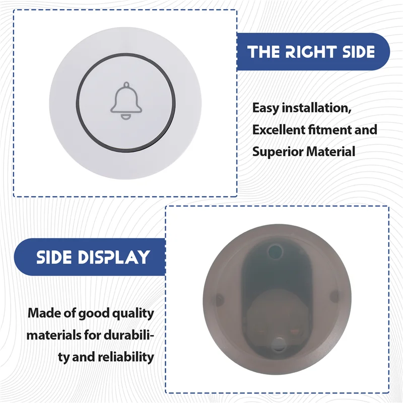 A72Z M6 Doorbell Outdoor Button Wireless Doorbell Smart Wifi Doorbell Home Alarm Smart Doorbell Wireless 433 Doorbell