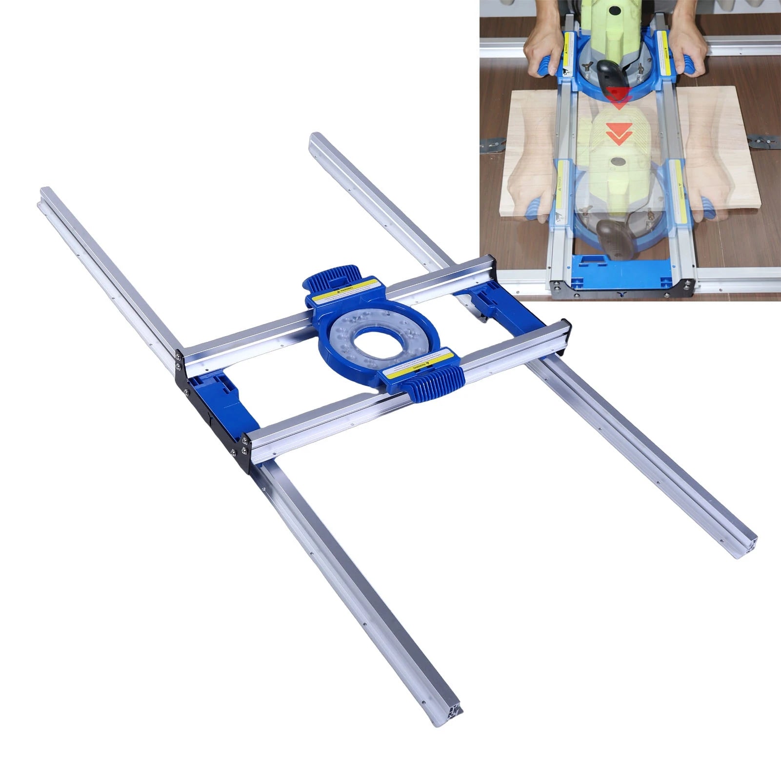 Router Sled Precise Positioning Aluminum Alloy Slab Flattening Router Jig for Wood Board End Face Plate Resin Projects
