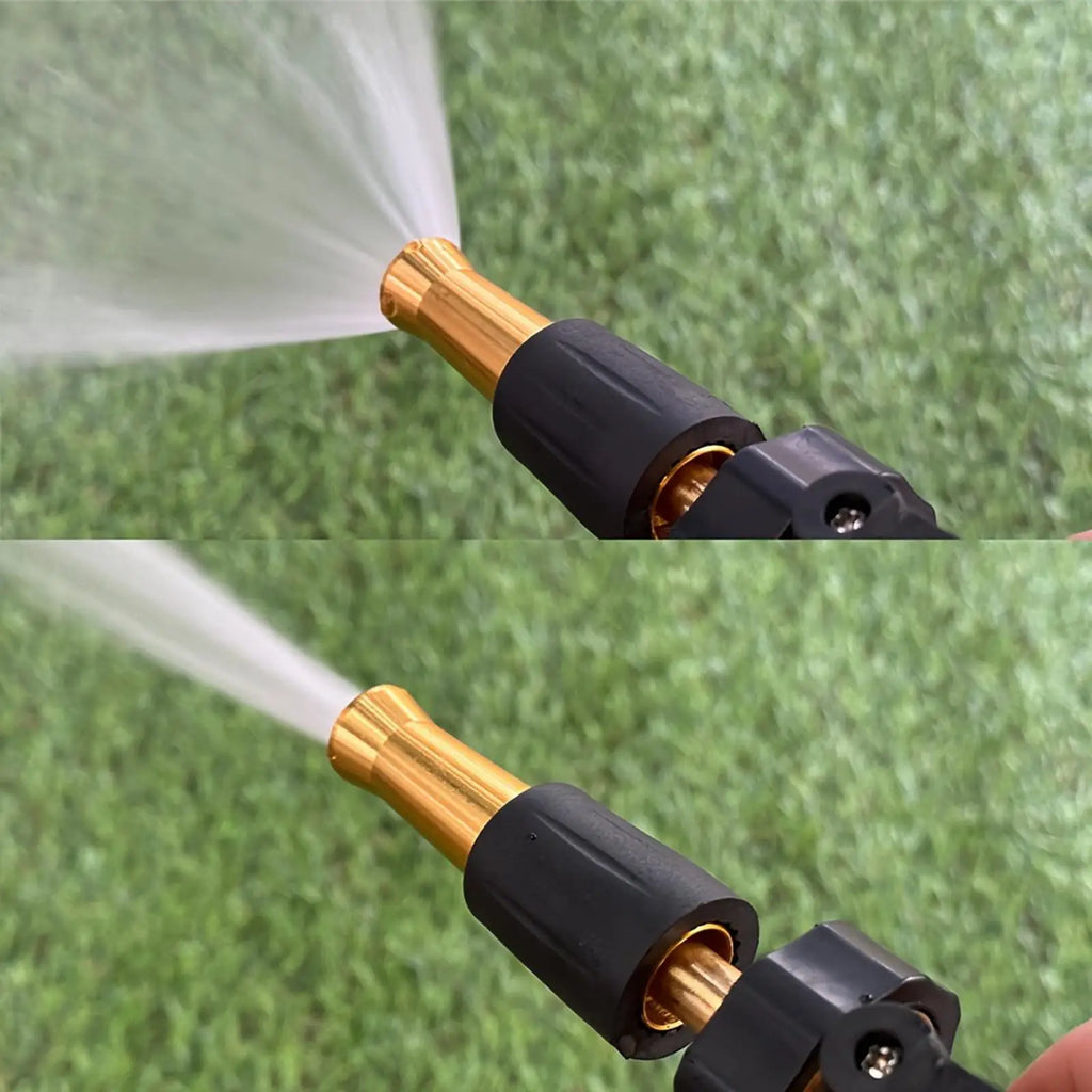 Practical Metal Garden Hose Spray Nozzle Adapter Heavy Duty with Valve Watering Tool for Outdoor Garden Automatic Watering