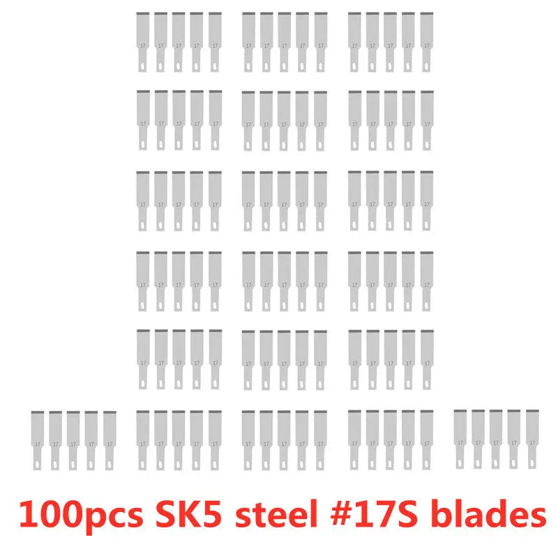 100pcs Engraving Non-Slip Metal Knife Blades Cutter Craft Knives for Mobile Phone PCB Repair Hand Tools Accessories