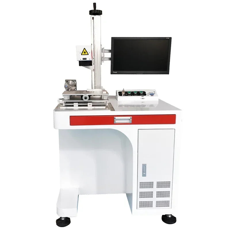 New Portle  30W Fiber lase Marking Machine Desktop Design Engraving Metal Plates Easy to Operate