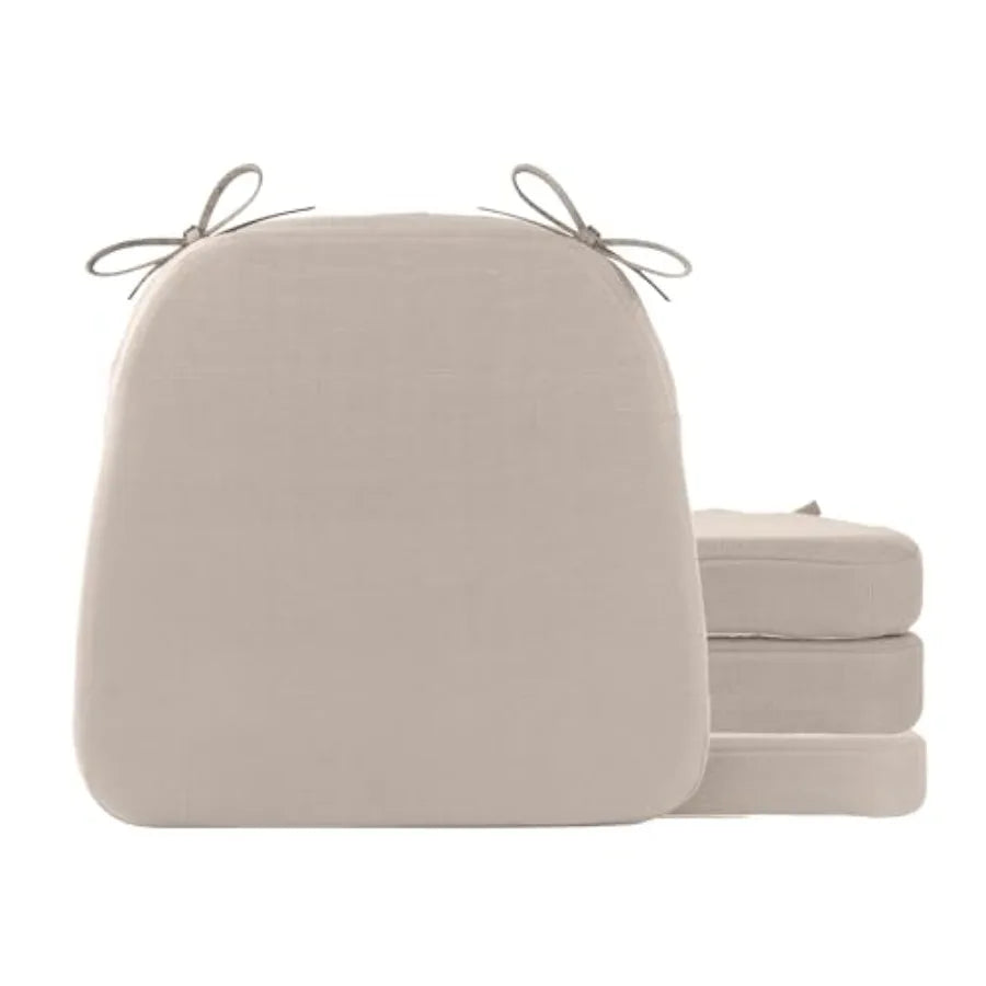 Chair Cushions for Dining Chairs with Ties Kitchen Chair Pad with Non-Slip Backing and Removable Cover Indoor/Outdoor Dining Se
