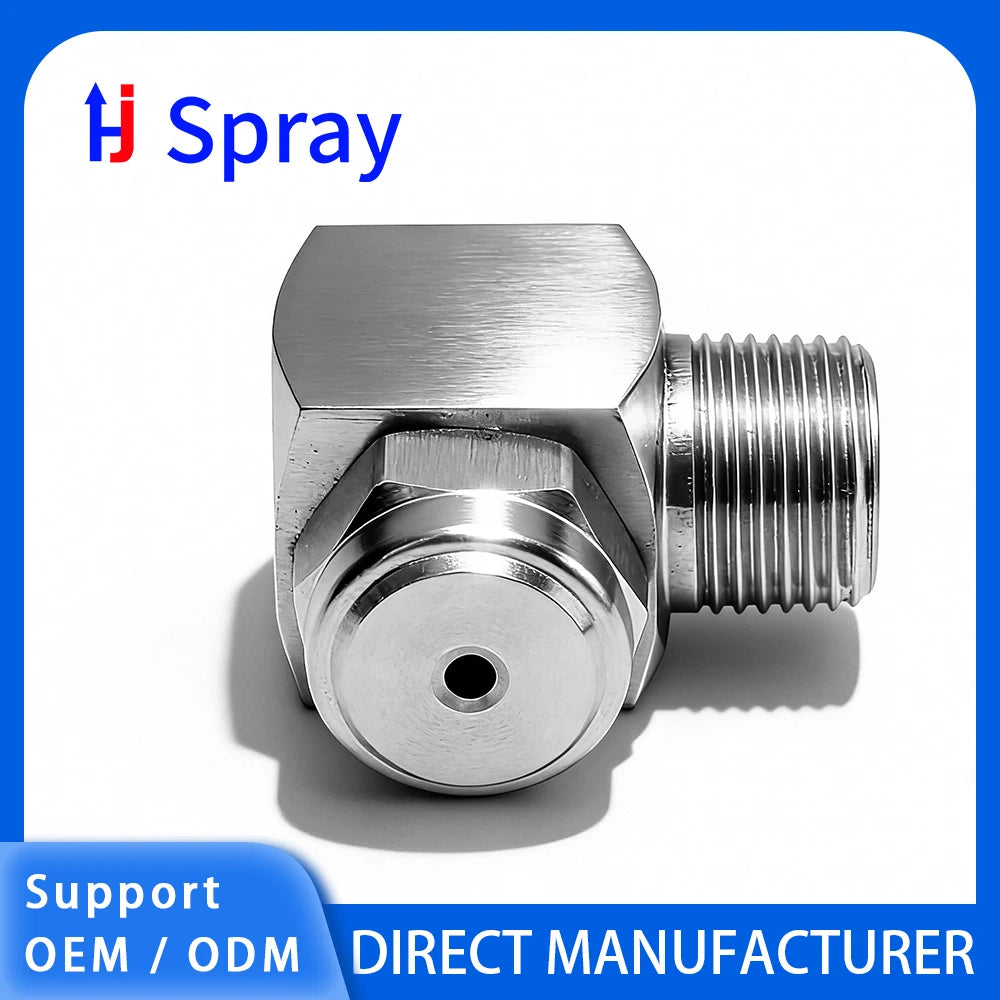 Huajue GGA series 1/4-inch male conn stainless steel corner type full cone nozzle for fire extinguishing & spray cooling