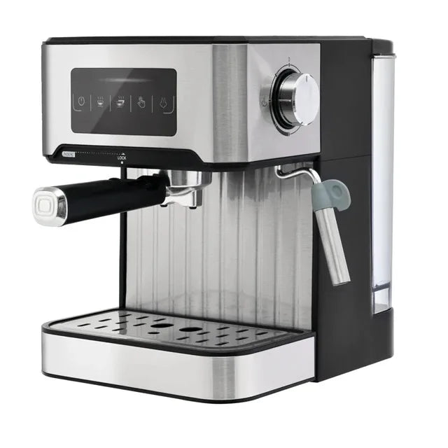 19bar Stainless Steel Semi-Automatic Espresso Coffee Machine Electric Powered Household Cappuccino Latte Maker