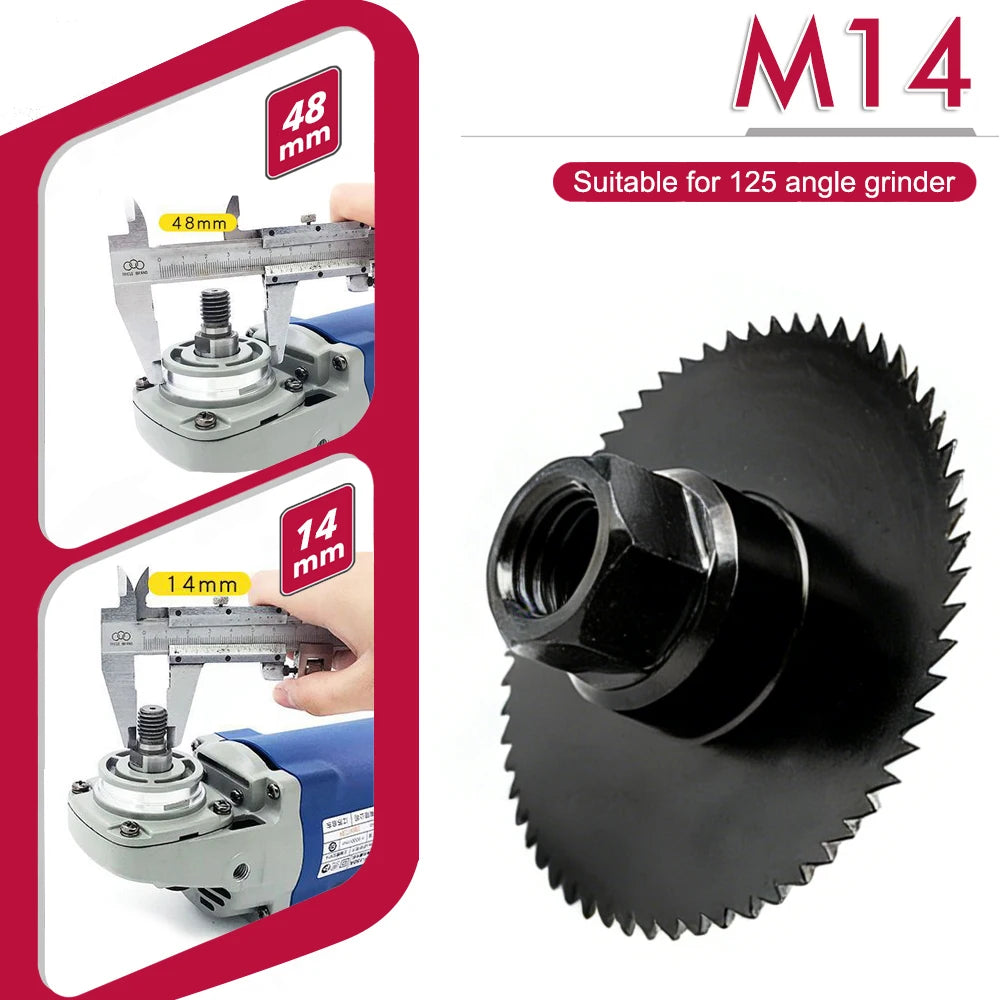 Woodworking Polishing Trimming Carving Metal Head Angle Grinder Metal Irregular Milling Cutter Grinding Disc M14