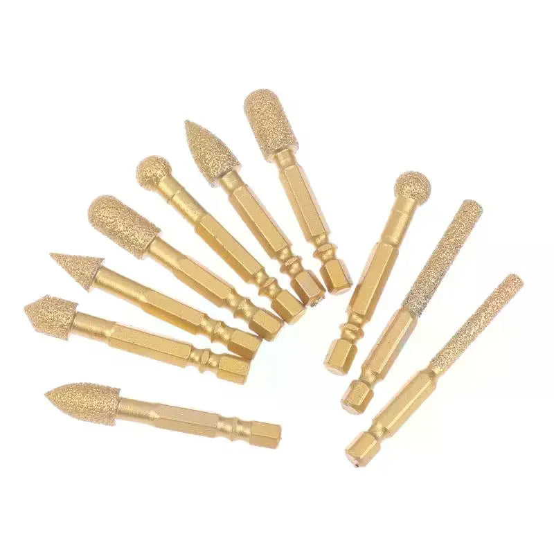 3/7pcs Grinding Head Tile Rotary File Polishing Head For Iron, Stainless Steel, Ceramic, Tile, Fits Drill