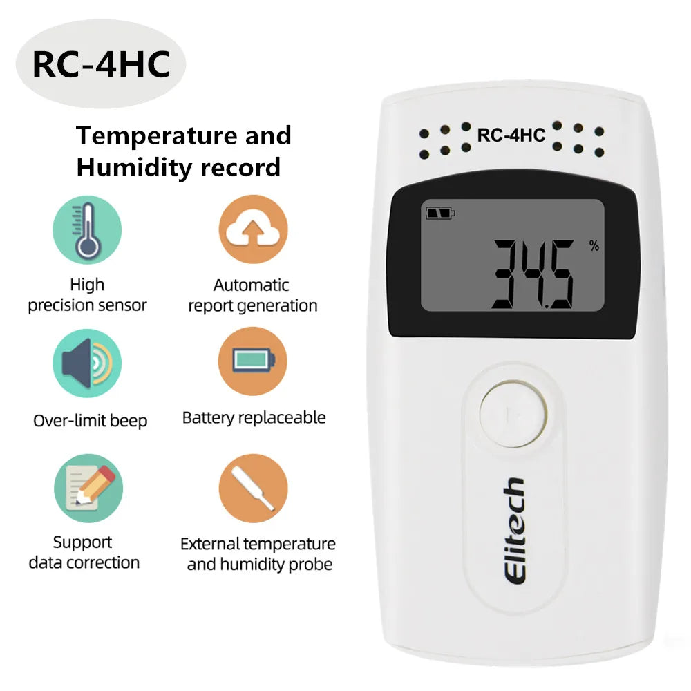 Temperature Humidity Data Logger RC-4/4HC/5/5+/GSP-6/GSP-6 Pro AB-10T/ Digital USB NTC Sensor High Precision Recorder