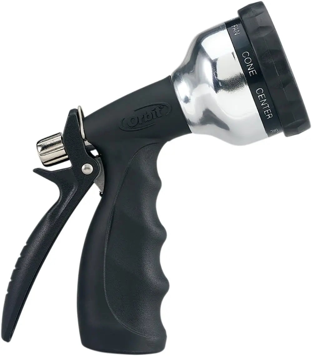 Turret Pistol Hose Spray Nozzle with 10 Adjustable Patterns, Lightweight and Durable for Easy Gardening