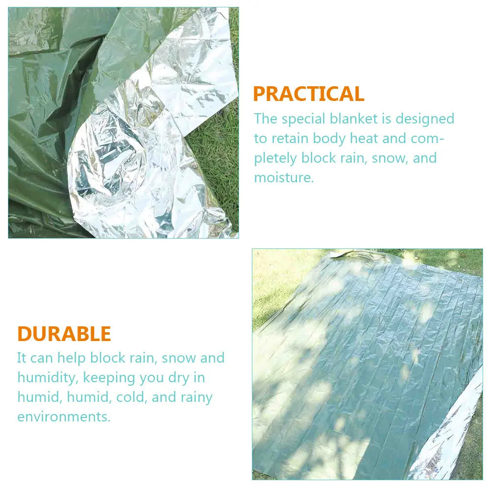 3Pcs Emergency Survival Blanket Outdoor Thermal Reflective Insulation Waterproof Camping Cover Emergency Blanket