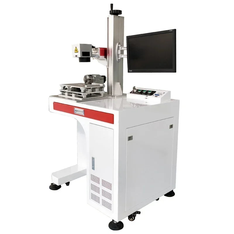 New Portle  30W Fiber lase Marking Machine Desktop Design Engraving Metal Plates Easy to Operate