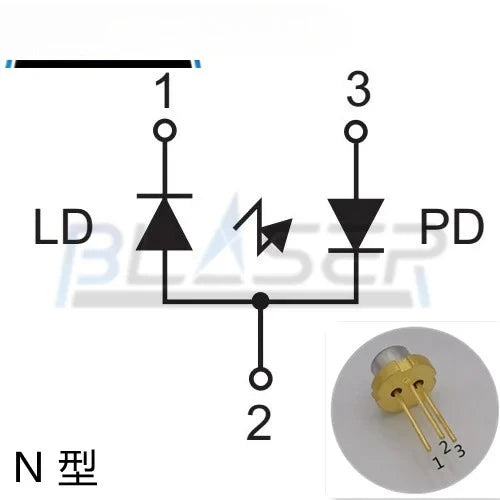10pcs  670nm5mw Laser Diode N-type 5.6mm Laser Diode Semiconductor Red SLD1121