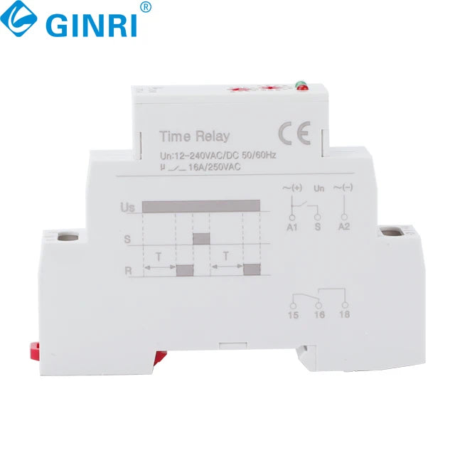 3PCS Electronic Time Protection AC220v16A DIN Rail Mounting Timer On-Delay Time Relay