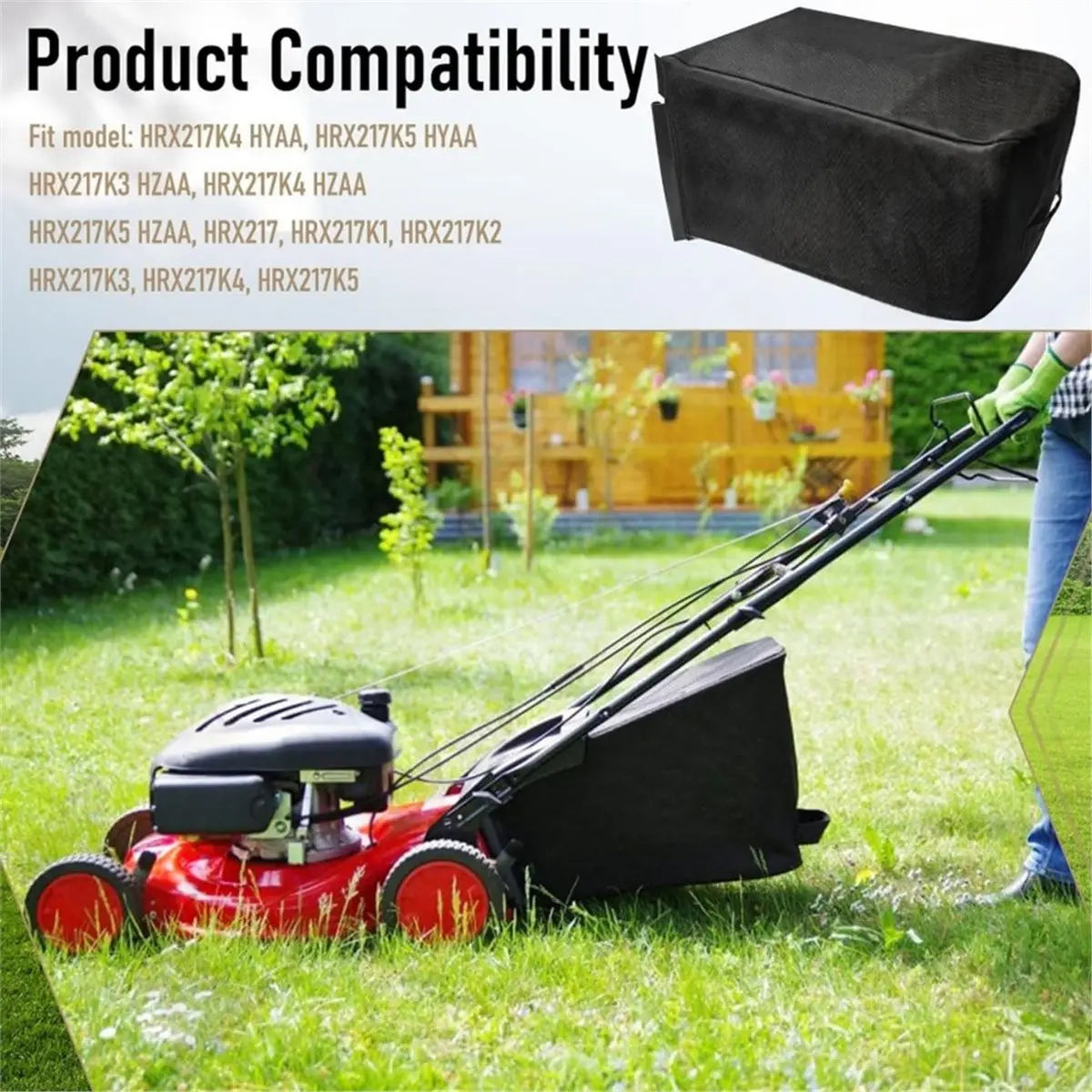 Lawn Mower Bag 81320-VH7-D00 Fabric Grass Bag for HD HRX217 K1-K6 HMAA HXAA HYAA HZAA VKAA[No Framework Included] [Y31A Hut]