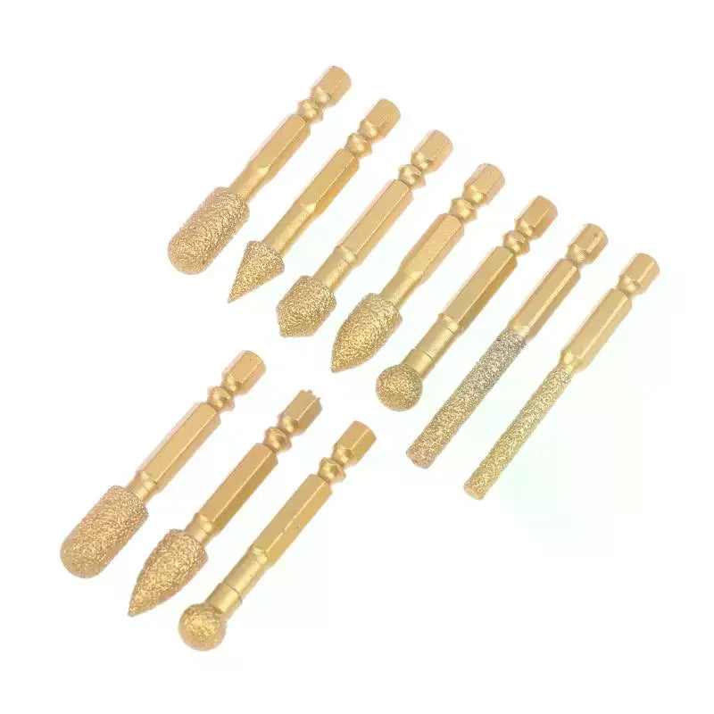 3/7pcs Grinding Head Tile Rotary File Polishing Head For Iron, Stainless Steel, Ceramic, Tile, Fits Drill