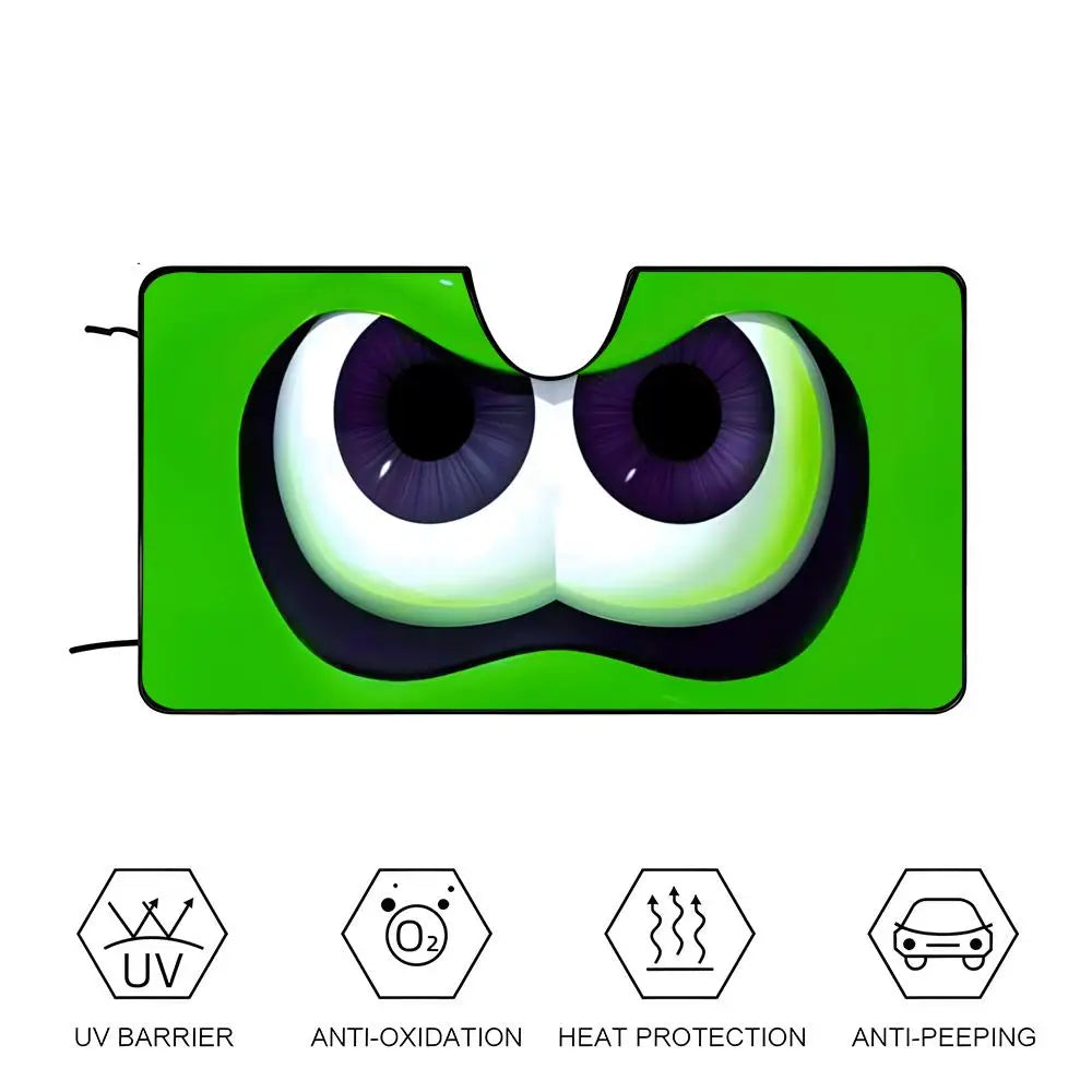 Green Emoji Sun Visor Car sunshades, windshield sun visors, sun protection sunshades, novel car gifts.