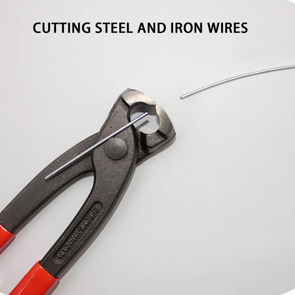 9 Inch Ear Clamp Pliers, Chrome Vanadium Steel Crimper Tool, Nail Remover, Pincer for Pipe Hose Clamps