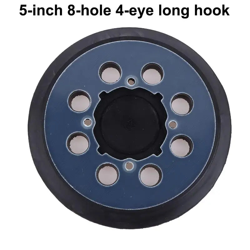 5-Inch 8-Hole Hook Loop Backing Pad for Orbital Sander, Compatible with Electric Polishers & Grinding Discs