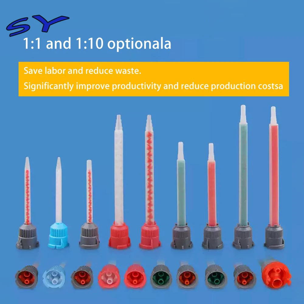 SY 1:1  10:1 MB Static mixing tube glue nozzle AB glue gun accessories Multi-model specifications are available