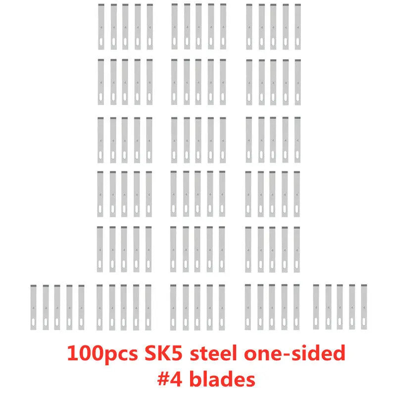100pcs Engraving Non-Slip Metal Knife Blades Cutter Craft Knives for Mobile Phone PCB Repair Hand Tools Accessories