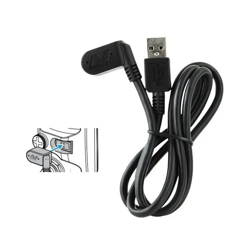 【MUST-HAVE】Metal Detector USB Charging Cable With Magnetic Connector For MINELAB Equinox Series Metal Detector Charging Cable