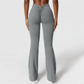 Fashion Micro Horn Leggings Women V-back Waist Sports Pants High Waist Push Up Butt Gym Pants Solid Slim Casual Leggings