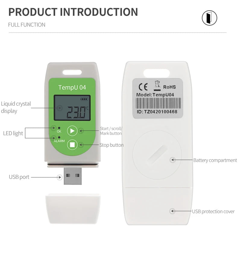 Temperature Humidity Data Logger RC-4/4HC/5/5+/GSP-6/GSP-6 Pro AB-10T/ Digital USB NTC Sensor High Precision Recorder