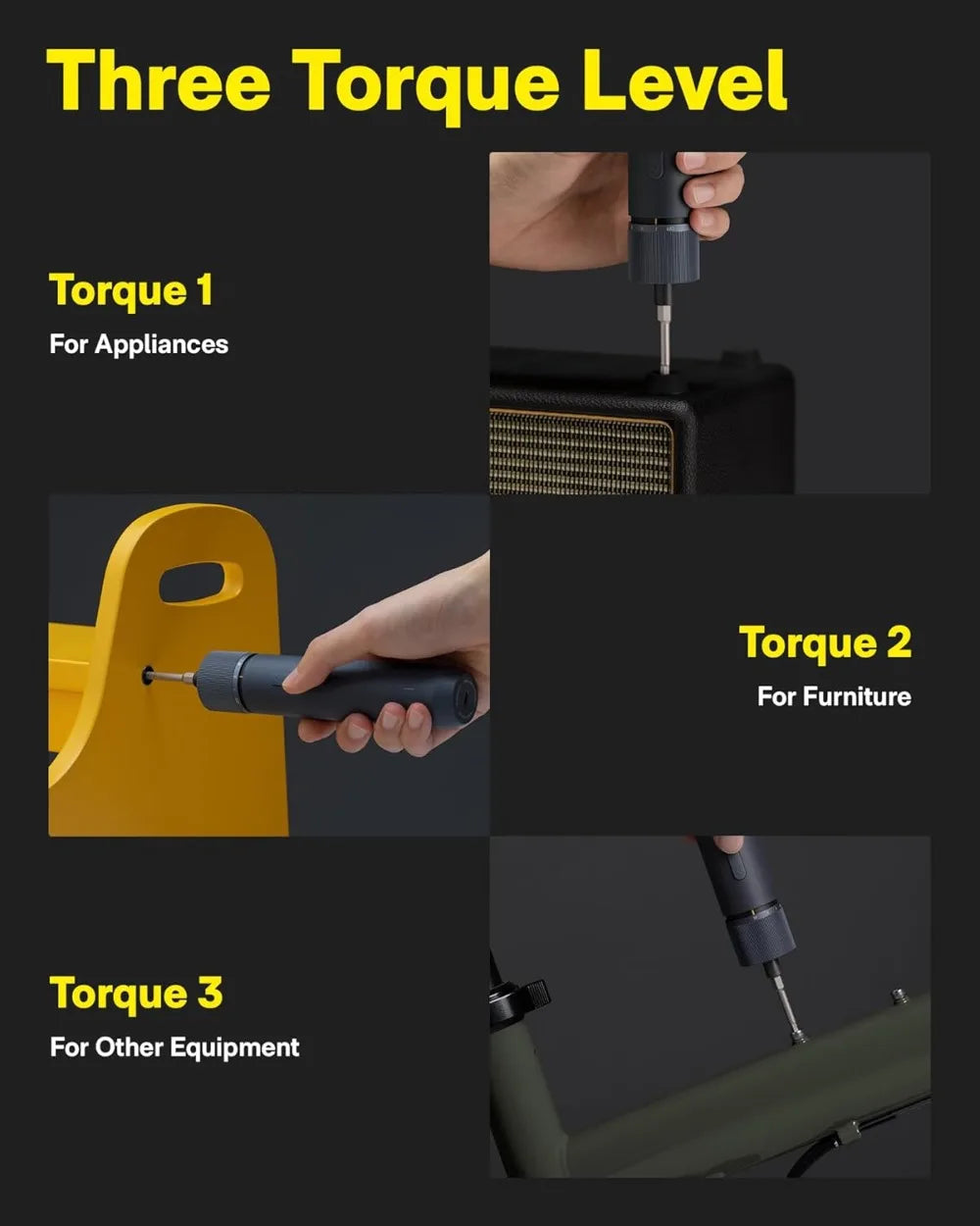 Compact Electric Screwdriver Kit with LED, 3 Torque Settings, 10 Bits - Portable Home Repair Set for DIY Projects