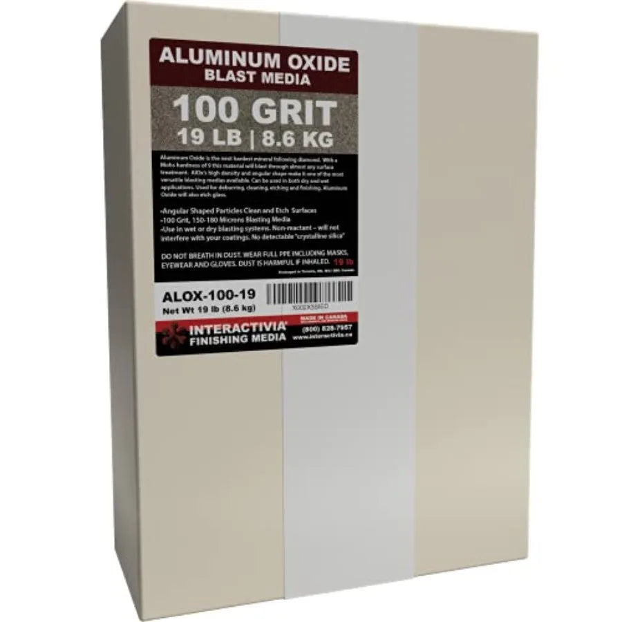 #100 Aluminum Oxide - 19 LBS - Medium Sand Blasting Abrasive Media for Blasting Cabinet and Blasting Guns.