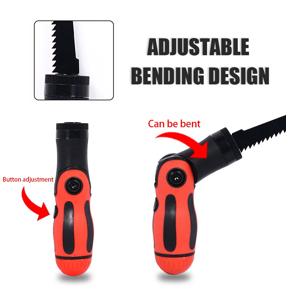 19Pcs Saber Saw Set Multifunctional Handle Fits Reciprocating Saw Blades & Screwdriver Bits Cutting Tool for Wood Plastic Pipe