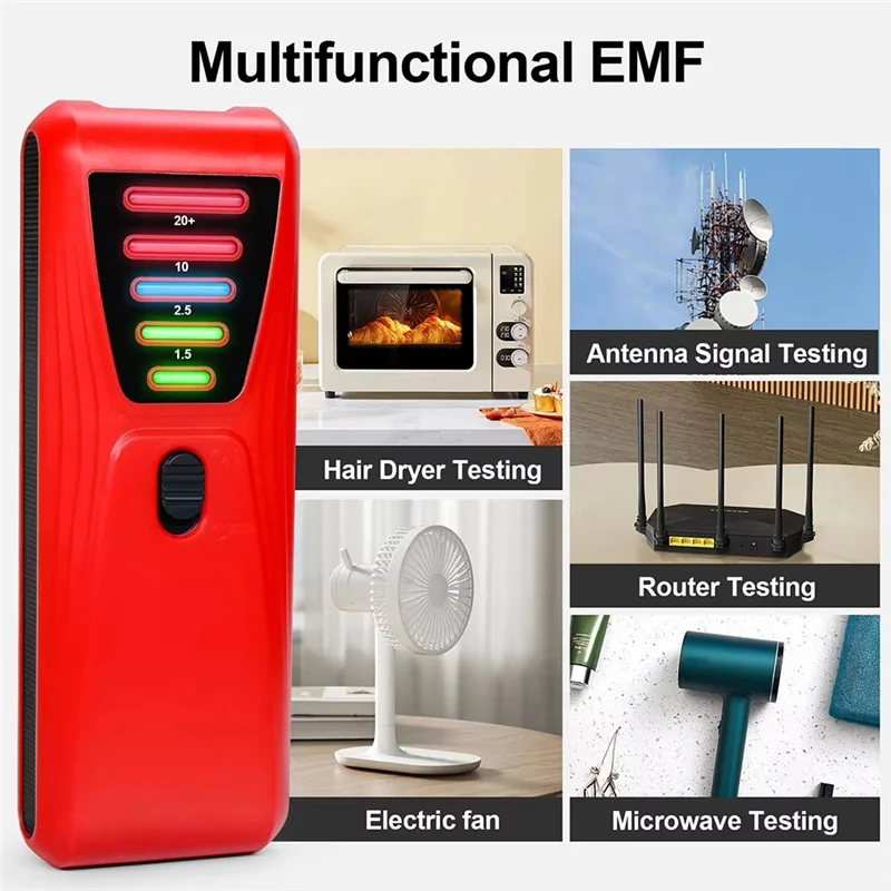 【ELEVATE LIFE】Meter EMF Detector Electrical With LED Light For Paranormal Investigations High Accuracy Equipment For Industrial