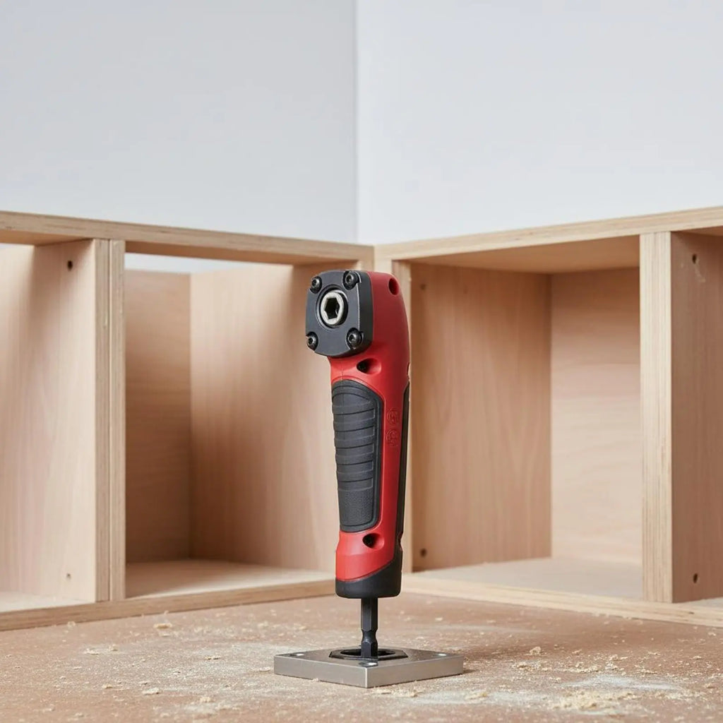 Angled Screwdriver Adapter High Rotational Force Angled Bit Holder 90 Degree Hex Socket Adapter Compact Hand Tool Non-Slip Grip