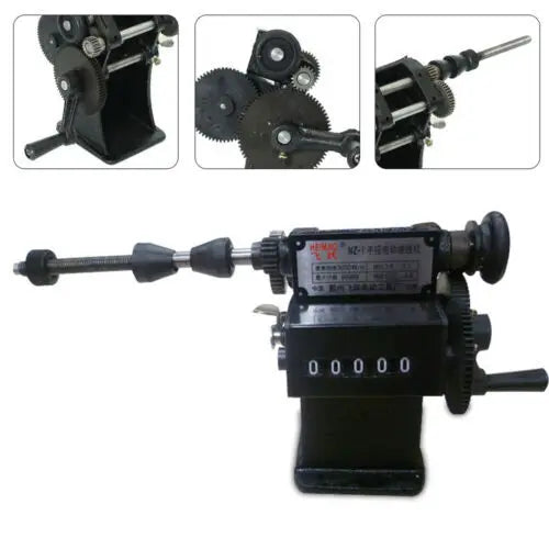 Manual Coil Winder Hand Operated Winding Machine Dual Purpose Counting 0 99999 For Electrical Projects