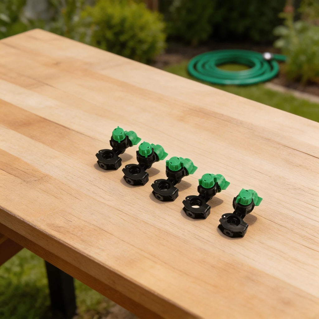 Tractor Mounted Sprayer Nozzles 10 Pack – Fits 21-22mm Steel Pipe, 9.8mm Fan Spray Tips For Crop Care & Irrigation, Green/Black