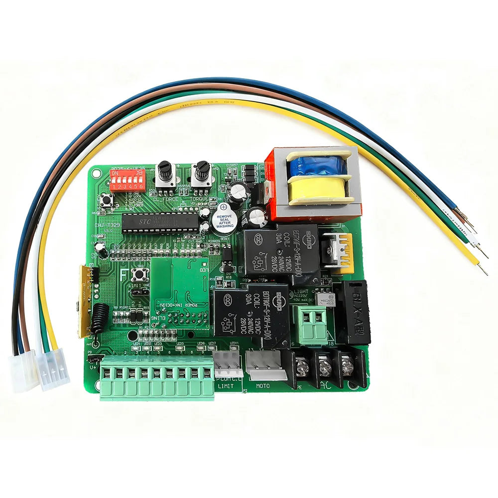 220V-230V AC Sliding Gate Motor Control Board WiFi Tuya Smart App LED Indicator Electric Door Motor with 433mhz Remote Control