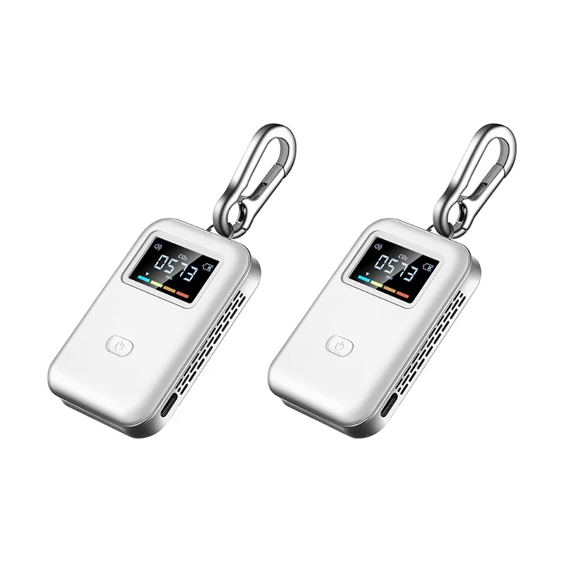 B50B-2X Mobile CO2 Monitor NDIR Sensor Carbon Dioxide Detector Indoor CO2 Testing Manager NDIR Sensor With Hook