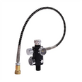 A02F-Valve Scuba Adapter With Gauge Tank Filling Station Refill For Air Tank Bottle Cylinder Diving Kit