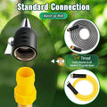 3/4" GHT Garden Hose Nozzle with Shut Off Valve, Zinc Jet Sprayer for Watering, Car Washing, and Sweeping (Black, 2 Pack)