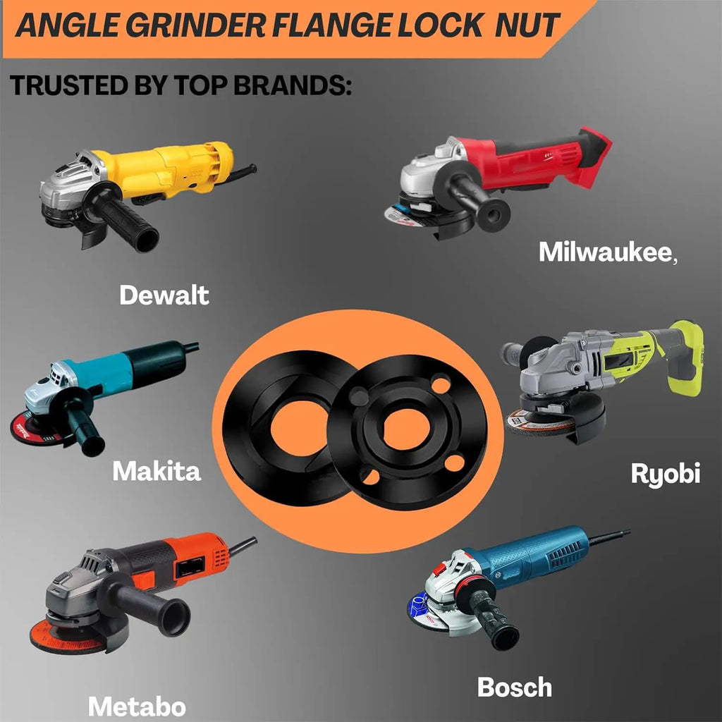 Universal Angle Grinder Wrench & Nut Kit (5PCS) for Quick Disc Replacement on 4.5"/5"/7" Grinders