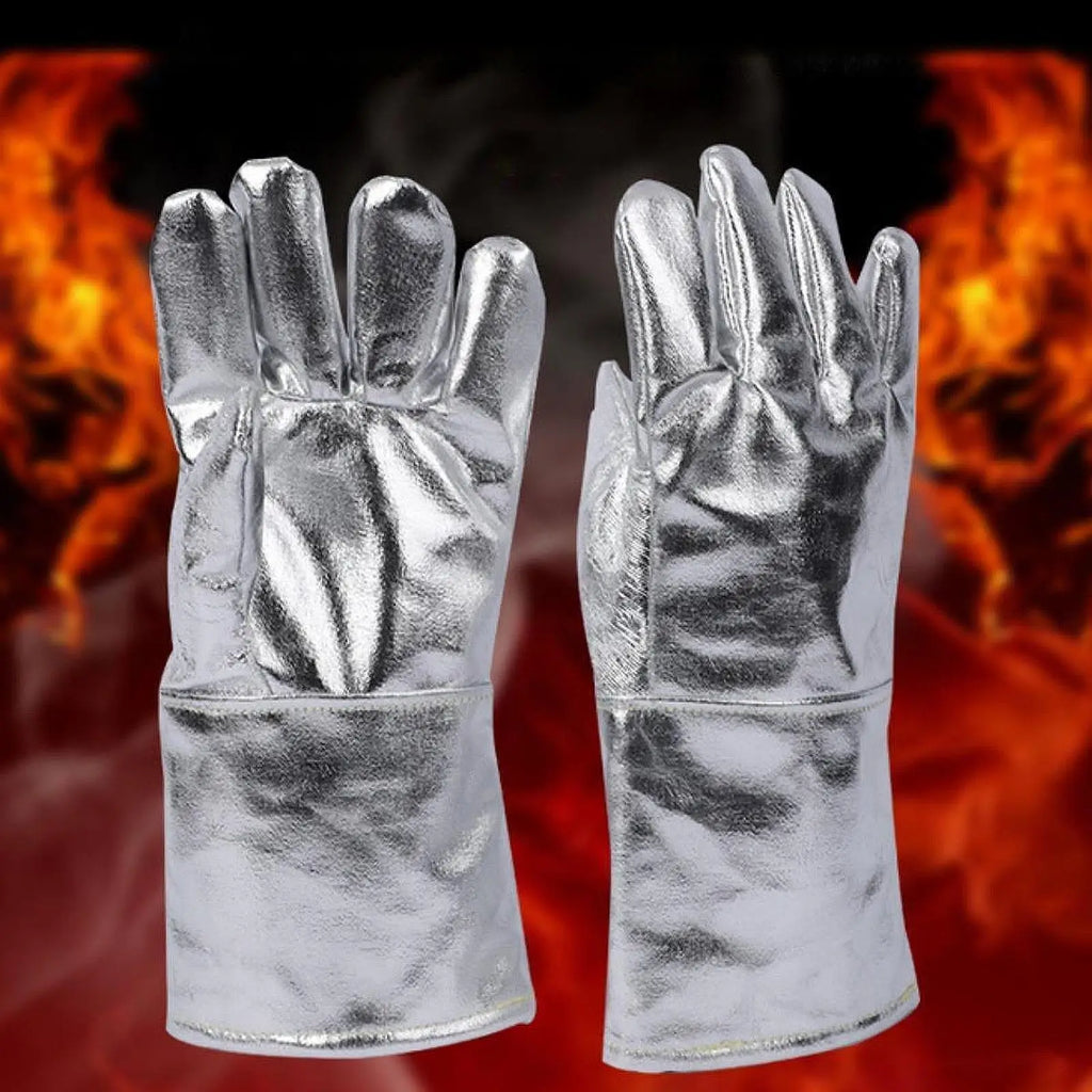 High Temperature Aluminized Gloves Labor Gloves Anti Scald Protection Multifunction Welding Gloves Heat Resistant Gloves