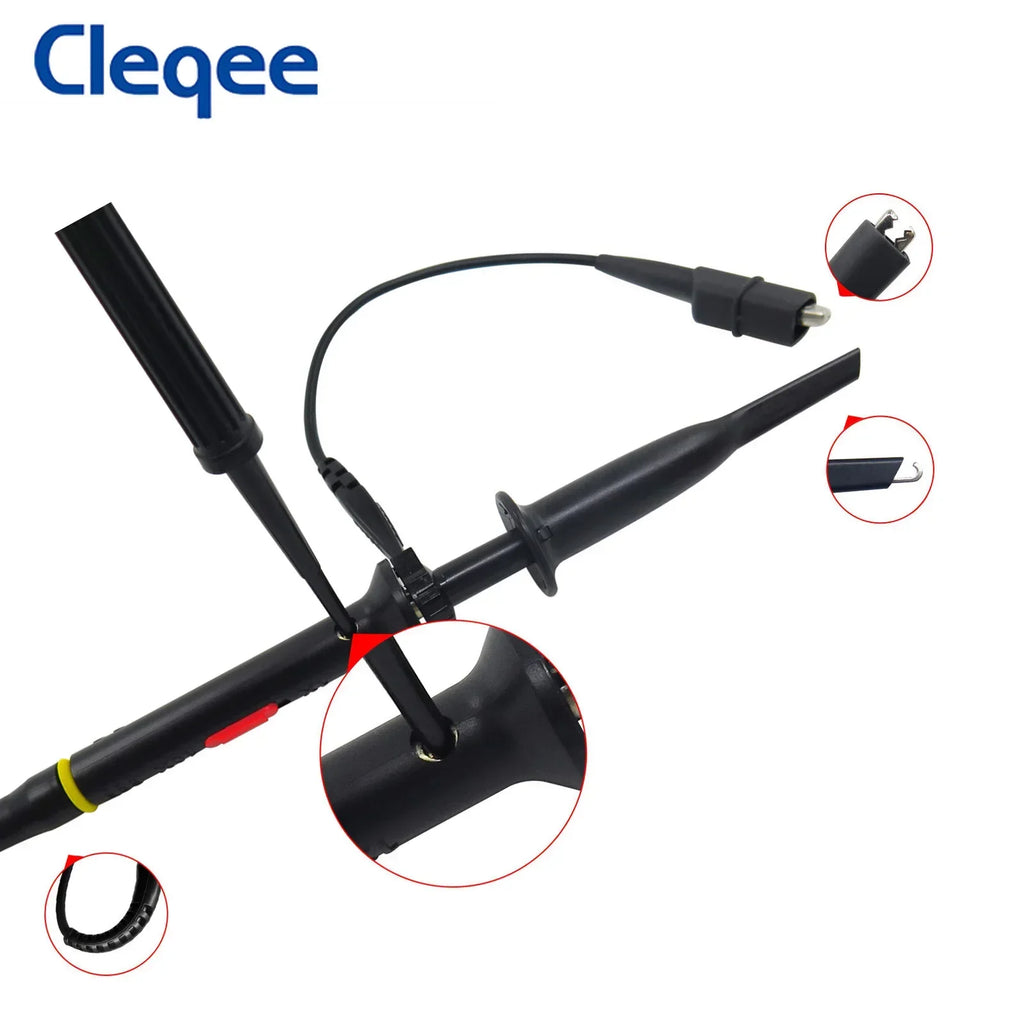 Cleqee P7300 300MHz Oscilloscope Probe BNC Protective Cap Safety BNC Plug Scope Probe X1/X10 DC-300MHz