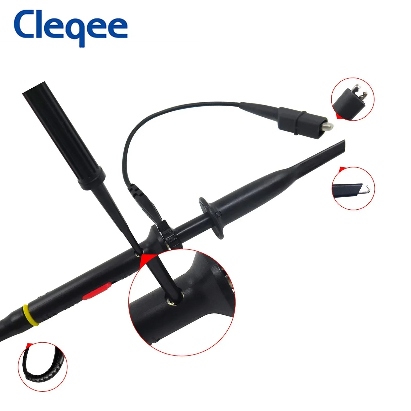 Cleqee P7300 300MHz Oscilloscope Probe BNC Protective Cap Safety BNC Plug Scope Probe X1/X10 DC-300MHz