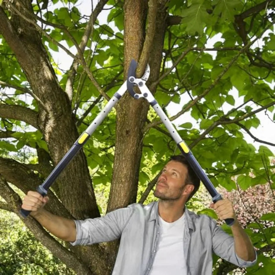 Loppers for Tree Trimming Heavy Duty with Compound Action, Labor-Saving Branch Cutter with 2 Inch Capacity, 5-Level Extendable