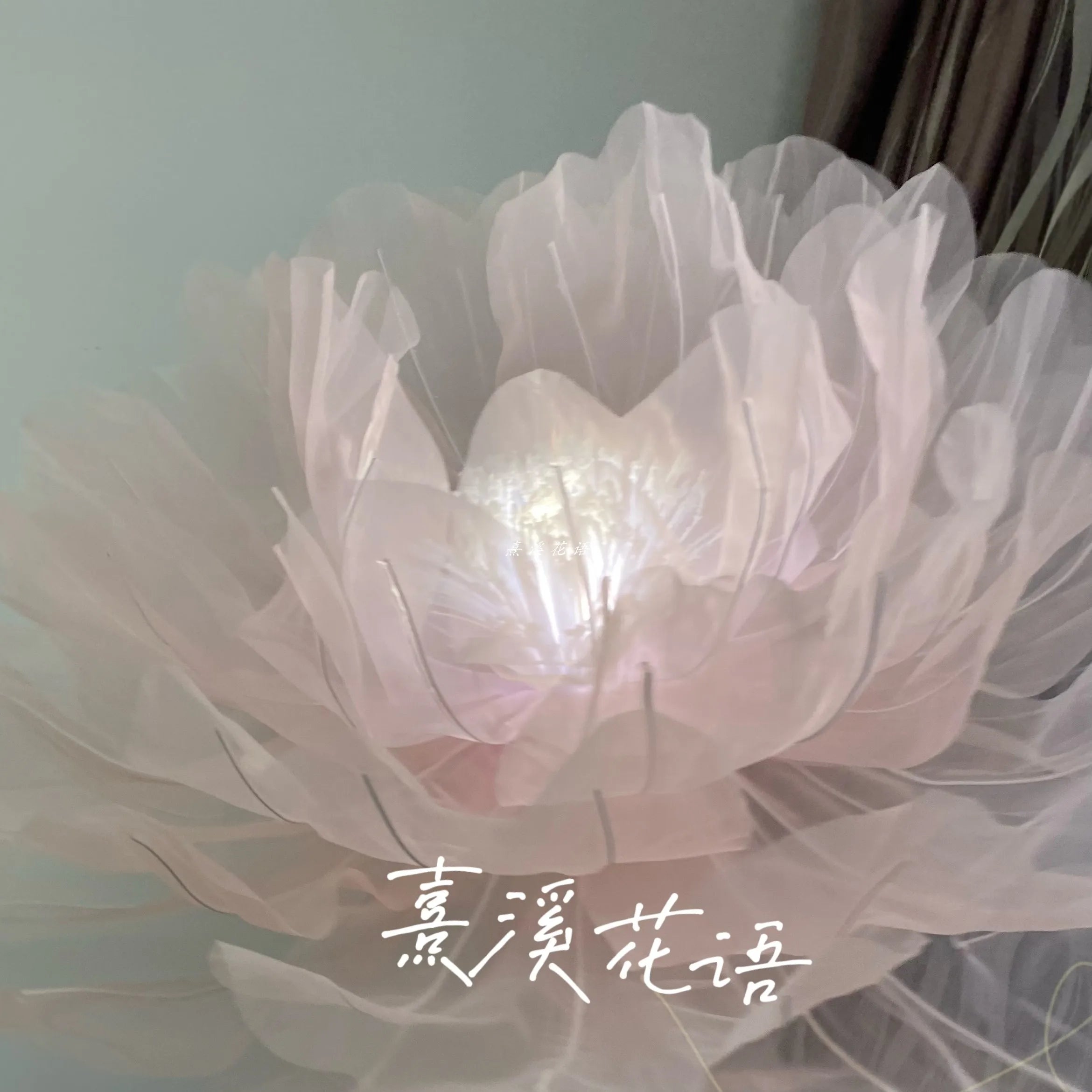 Large automatic flower opening and closing electric machinery silk dynamic peony flower manual simulation flower floor lamp