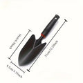 Metal Garden Trowel with Ergonomic Black Handle and Orange Trim - Perfect Tool for Planting Flowers and Vegetables