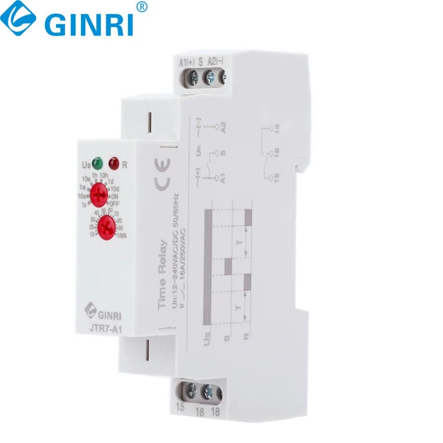 3PCS Electronic Time Protection AC220v16A DIN Rail Mounting Timer On-Delay Time Relay